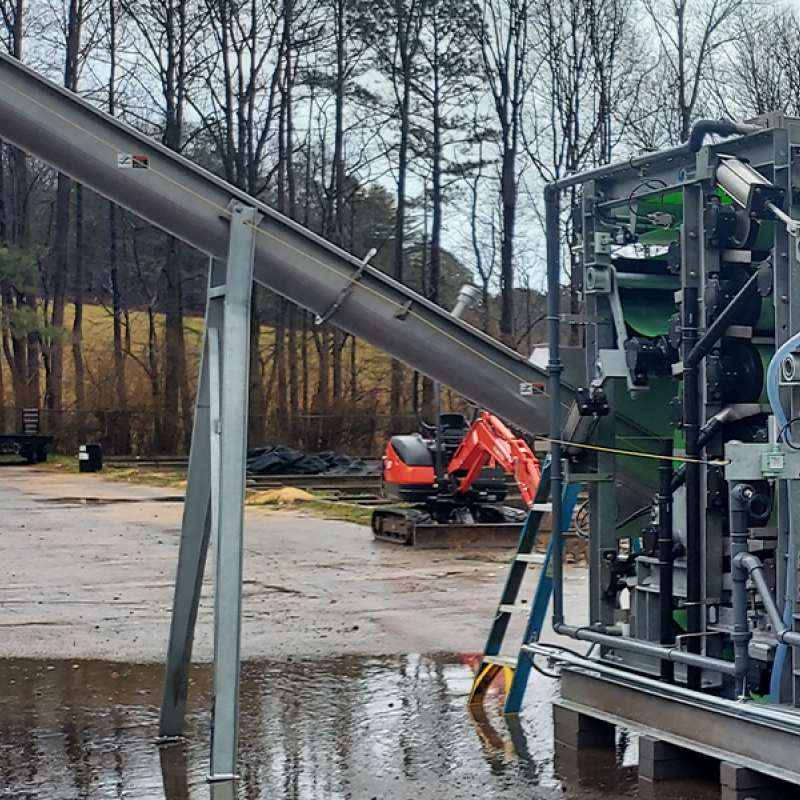 Inclined Shaftless Screw Conveyor - Jasper, GA